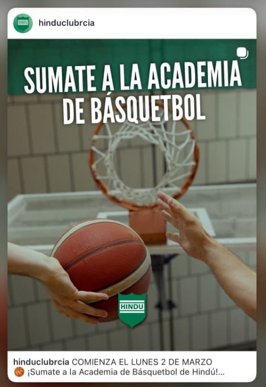 Hindú lanza su Academia de Básquet con cupos limitados y formación integral
