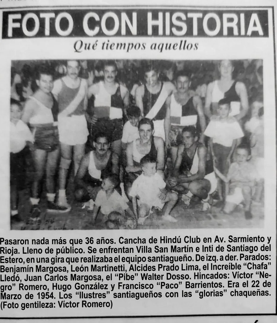 Una postal de 1954 que mantiene intacta la esencia del básquet local